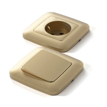 F100 High Quality Wall Switch Socket Gold Smart Home Products & Devices EU Sockets Schuko Electric Switch - Mordio Electrical Co., Ltd. - China