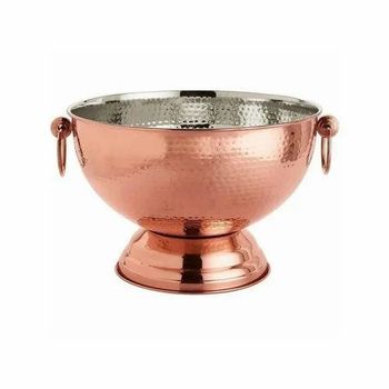 Gold Round Copper Ice Bowl, Capacity: 5 Litre Color Gold Shape Round Pattern Plain Capacity 5 Litre Brand - The Coppersmiths - India
