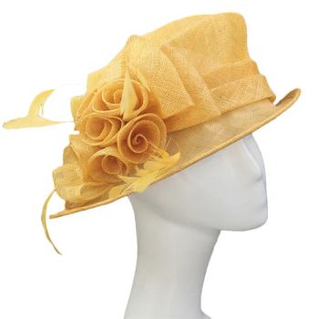Yellow Women Church Hats Wedding Tea Party Hair Decoration Fancy Hats - Phoenix Flame Holdings Limited - China