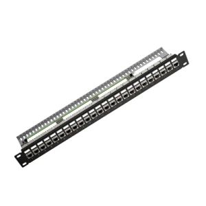 1u FTP Cat7, Cat8 Network Cables Manager Patch Panel Type MDF Origin China Trademark OEM Connector RJ45 Bandwidth 1000m Port Number - Shenzhen NetHome Technology Co.,Ltd - China