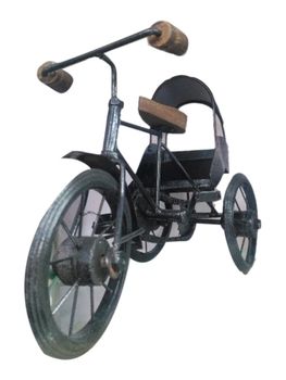 Polished Black Iron Cycle Rickshaw Decorative Handicrafts, For Decoration, Size/Dimension: 8inch - Gulshan Gift Emporium - India