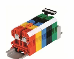 Feed Through Screw Terminal Block Contact Force High Housing Material Polyamide 66 Mounting Type Din Rail Mounted Clamp Design Screw Clamp And Spring - Elmex Controls Pvt. Ltd. - India