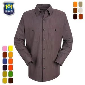 Workwear Mens Soft Collar Pockets Shirt Long Sleeve Cotton Work Shirts - Nanchang Ketai Safety Protective Articles Co., Ltd. - China