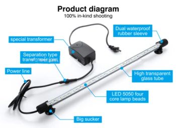 60cm LED Aquarium Diving Lights for Fish and Plants 4W - Zhongshan Jingyi Trading Limited - China