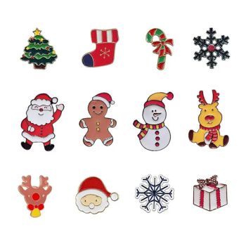 Factory Custom Design Christmas Rolling Cute Brooches Pins Badge - Jinjiang Naike Eco Technology Co., Ltd. - China