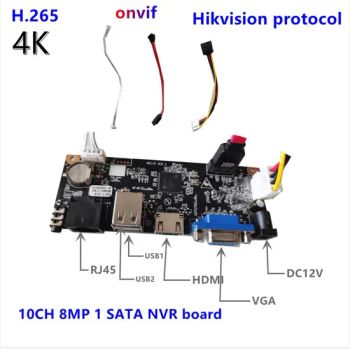 Smart NVR Board 8 Channel 4K Recorders 1SATA for IP Camera 8MP 5MP H. 265 Onvif Hik Unv Private Protocal Compatible Support Two Way Audio, Face Recognition - Shenzhen Stable Technology Co., Ltd. - China