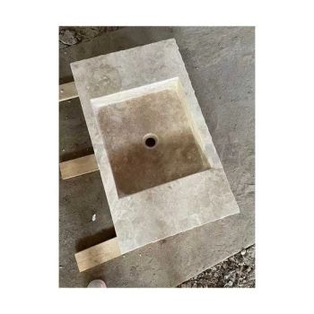 Starstone Integrated Cream Travertine Vanity Top with Vein-Cut Wash Basin – Bathroom Stone Counter Solution - Stone (Quanzhou) Supply Chain Co., Ltd. - China
