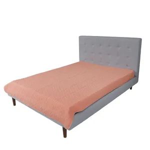 Luxury Quilted Bedspread Skirt Bed Cover Set Solid Color Bedspread Quilt Embroidery Comforter - Wuhu Bvlbore Imp And Exp Co., Ltd. - China