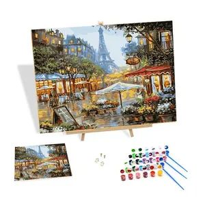 DIY Paint by Numbers Street Flower Shop Painting by Numbers Kit - Ningbo Hardwork Art & Craft Co., Ltd. - China