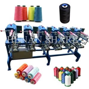 6 Heads Yarn Thread Spooling Balling Rewind Winding Machine 6 Cone Down 6 Spindles Yarn Silk Sewing Thread Winding Machine - Zhengzhou Share Machinery Co., Ltd. - China