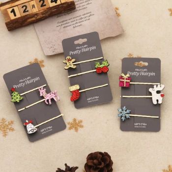 Christmas Hairpins Festive Cute Elk Christmas Tree Bells Small Gift Hair Accessories Gift - Good Seller Co., Ltd. - China