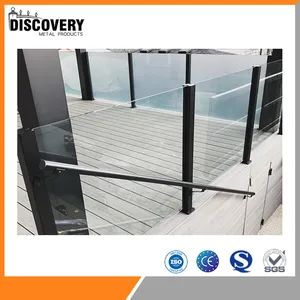 6mm Tempered Balcony Aluminum Stair Handrail Stainless Steel Railing Decking Decorative Indoor Staircase Glass Balustrade - Shandong Discovery Metal Products Co., Ltd. - China