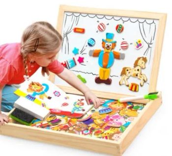 Figure Animals Vehicle Circus Drawing Board 5 Styles Wooden Magnetic Puzzle Educational Toy - Jinjiang Jiayi Supply Chain Management Co., Ltd. - China