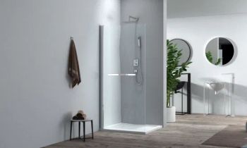 Pivot Walk-in Shower Doors with Extension Aluminum Profile Sizea 80X200 Trademark OEM Package Pallet Open Style Pivot Shape Shower - Pinghu Best Sanitary Ware Co., Ltd. - China