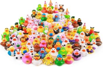 Rubber Ducks, Random Assortment Ducks Bulk with Mesh Carry Bag, Mini Rubber Duckies for Baby Bath Toys, Kids Toddler Summer Pool Toys Birthday Gifts Party Favor - YIWU JINYE IMPORT AND EXPORT CO., LTD - China