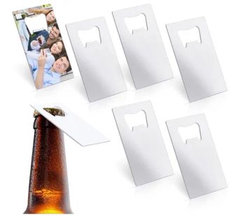 Sublimation Blank Credit Card Bottle Openers White Stainless Steel Gifts - Ningbo General Union Co., Ltd - China