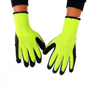 Winter Warm Plus Fleece Thickening Wrinkle 1/4 Coated Gloves Wear-Resistant DIP Rubber Winter Anti-Freeze Labor Protection Gloves Wholesale - Linyi Golden Dragon Source Safety Technology Co., Ltd. - China
