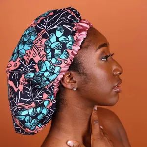 Customizable Satin Night Sleep Bonnet with Silk Hair Wrap Set - Fuzhou Bingo Trading Co., Ltd. - China