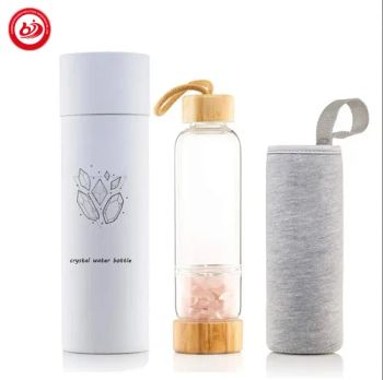 Hot Selling Wholesale Logo Customize Natural Crystal Stone Glass Popular Gemstone Water Drinking Bottles - Chaozhou Binjiang Industrial Investment Co., Ltd. - China