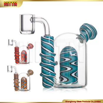 Hittn Mini Portable 4 Inches American Color 14mm Quartz Banger Smoking Accessories High Quality Borosilicate 420 DAB Rig Oil Rig Glass Water Pipe - Hejian City Shenghong Glass Products Co., Ltd. - China