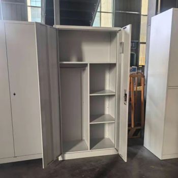 2 Door Clothing Steel Cupboards for Clothes Cabinet Locker Bedroom Wardrobe with Adjustable Shelves for Office Furniture - Luoyang Besteel Co., Ltd. - China
