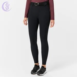 Outfit Equestrian Racing Jumping Show Performance Equestrian Wear Suit Sportswear Horse Riding Knee Patch Black Breeches - Dongguan Shuyu Activewear Co., Ltd. - China