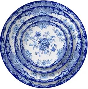 Popular Tableware Ceramic Plates Blue and White Flower Dinner Plate Set - Ningbo Maxtor Houseware Manufacturing Co., Ltd - China