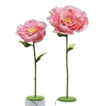 Moving Artificial Flowers Decorative Mall Wedding Garden 5 Star Hotel Open and Close Flowers Peony Flowers Artificial Flower Home Decoration - Shenzhen Shangpin Flower Art Design Co., Ltd. - China
