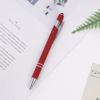 Promotional Custom Logo Colorful Metal Ballpoint with Soft Rubber Touch Screens Ball Pen - Changzhou Runto Imp. and Exp.Co.,Ltd - China