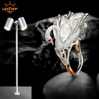 Premium 6W LED Jewelry Spotlight - 90ra High CRI, Adjustable Gold/Silver Stem for Display Cases - Jinwofeng (Shenzhen) Technology Co., Ltd. - China