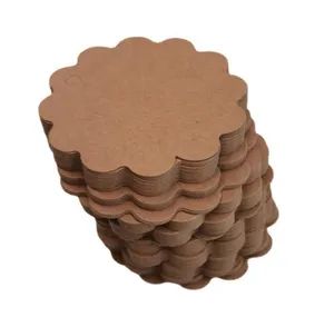 Kraft Paper Hanging Tag Flower Shape Round Shape Small Label DIY Accessories Clothing Blank Tag - HK CHIC INDUSTRY CO., LIMITED - China