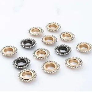 Custom Fashion Hot Colorful Silver Gold 15mm Bag Garment Rhinestone Grommet Eyelet - Hangzhou Yuming Garment Accessories Co., Ltd. - China
