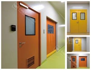 GMP Hygiene Galvanized Iron or 304 Stainless Steel Interior Modular Clean Room Metal Swing Entry Doors for Food, Pharmaceutical, Medical, Hospital, Laboratory - Wuxi Kwang Purification Co., Ltd - China
