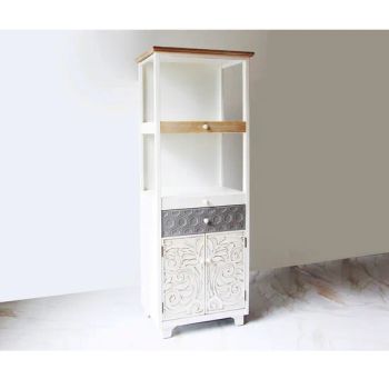 White Wooden Bedroom Wall Storage Cabinet with Drawers and Doors Book Shelf - Fuzhou Quick Idea Import and Export Co., Ltd. - China