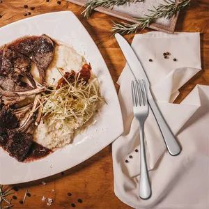 Fork Knife Set Silverware Hotel Stainless Steel Flatware Matte Modern Restaurant Stainless Cutlery Fork Knife Set Silverware - Lu'an Woma Import and Export Co., Ltd. - China