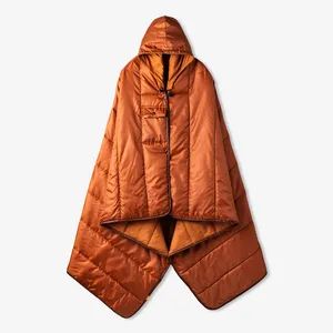 Heavy Duty Polyester Geometric Bedspread Customizable Size OEM/ODM Snap Buttons and Loops Poncho Blanket - Ningbo Xio Chic Fashion Co., Ltd - China