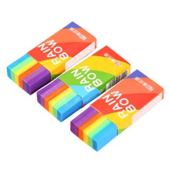 Wholesale Creative Rainbow Color Soft PVC Rubber Pencil Eraser for Kids - Ningbo Becol Stationery & Gifts Co., Ltd. - China