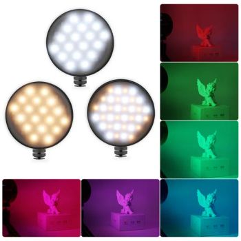 Hot Sale RGB LED Round Lamp Photographic Lighting Magnetic Video Light with Cold Shoe for DSLR Cameras Smartphones Mic-R66RGB - Ubaiyi Optoelectronic Technology (Shenzhen) Co., Ltd. - China
