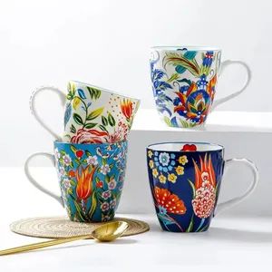 MUBT528 Custom Bone China Mug Multicolor 2000PCS 45D Box Age Adult Style Simple Trademark MU MOQ 2000 PCS Origin China Fancy Printed - Market Union Co. Ltd. - China