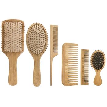 Hair Salon Set Bristle Rat Tail Wide Tooth Comb Air Cushion Brush Massage Paddle Detangler Wooden Hair Brush - Guangzhou Yuntesi Hairdressing Products Co., Ltd. - China