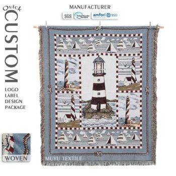 Low MOQ Custom Tassel Blanket Sofa Throw Blankets Sofa Cover Bed Blanket Camping Mat Picnic Rug Camp Tent Decor Tapestry - Hangzhou Muyu Textile Co., Ltd. - China