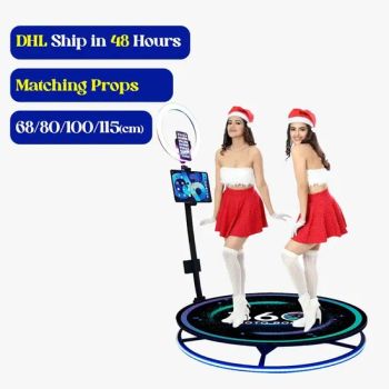Wedding 3D Portable Ring Light 360 Degree Camera Selfie Video Automatic Spin Props Machine iPad Photo Booth - Shenzhen Longvision Technology Co., Ltd. - China
