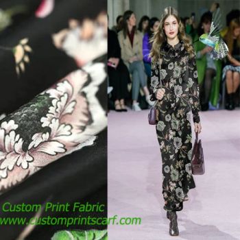 Luxury 100% Silk Fabric Digital Printed Crepe De Chine Printed Pattern Silk Fabric Digital Printed - Hangzhou Zhigeng Silk Co., Ltd. - China