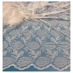 Factory Direct Supply Water-Soluble Embroidered White Lace Fabric for Curtain Tablecloths - Suzhou Gilka Trading Co., Ltd. - China
