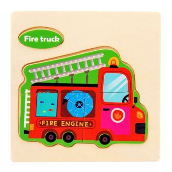 Fire Truck Wholesale Educational Toy Funny Wooden 3D Puzzles Game - Ningbo Shone Med-Tech Co., Ltd. - China