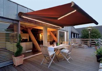 Premium Outdoor Motorized Full Cassette Awnings with LED Lighting - Guangzhou Shunyi Outdoor Products Co.,Ltd - China