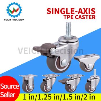 Furniture Casters Wheels Soft Rubber Swivel Caster Quite Roller Wheels for Trolley Baby Crib Bed Wheels Household Accessory - Shen Zhen Veich Precision Machinery Co., Ltd. - China