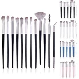 12 Makeup Brush Sets Pink Black White Navy Blue Eye Shadow Lip Brush Blush Eyelash Makeup Brush Factory Direct Sales - NINGBO AOVEA IMPORT & EXPORT CO., LTD. - China
