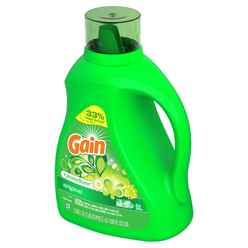 Gain Laundry Detergent Liquid Soap Plus Aroma Boost, Original Scent, He Compatible, 90 Loads Total, 65 Fl Oz from N.G westen holding B.V Gain Laundry Detergent Liquid Soap Plus Aroma Boost, Original Scent, He Compatible, 90 Loads Total, 65 Fl Oz - N.G westen holding B.V - Netherlands