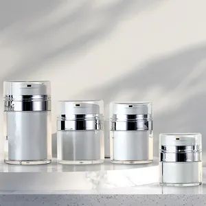 High Quality Cosmetic Duckbill Push Type Double-Deck Jars for Cream Skincare Jar Cream Plastic Jars Bottle Vacuum - Shenzhen Zhenghao Plastic & Mold Co., Ltd. - China